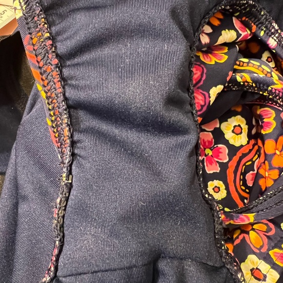 Lands End Floral Navy Tugless One-Piece Swimsuit - Picture 7 of 7